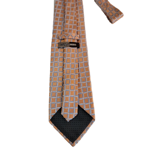 Campia Moda Shimmery Reptile Like Scale Print Extra Long Tall Man Tie - Picture 8 of 13